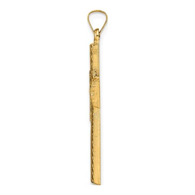 14K Two-Tone Gold Woven Double Cross Pendant – view 3