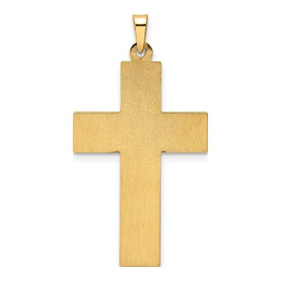 14K Two-Tone Gold Woven Double Cross Pendant – view 5