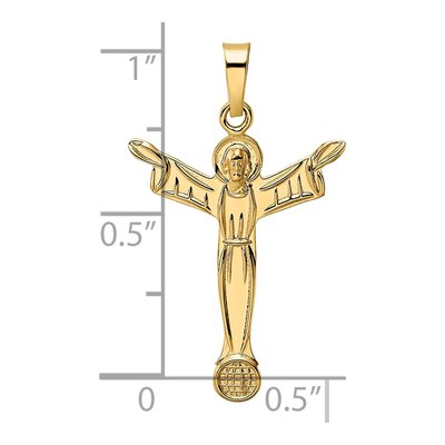 14K Yellow Gold Risen Christ Pendant – view 4