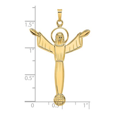 14K Yellow Gold Risen Christ Pendant – view 4