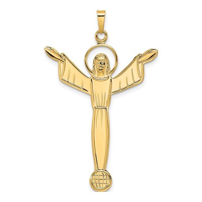 14K Yellow Gold Risen Christ Pendant
