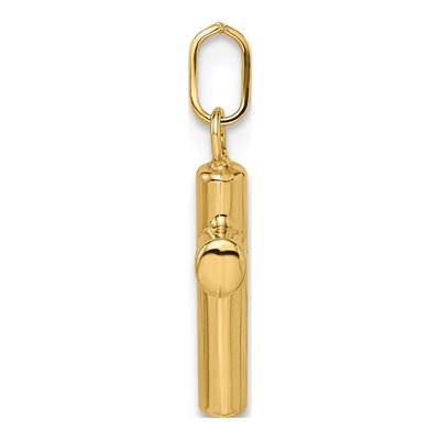 14K Yellow Gold Puffed Cross Pendant – view 3
