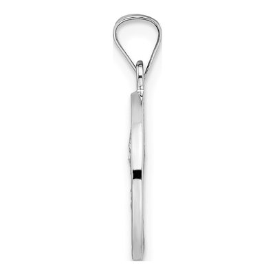 14K White Gold Matka Boska Medal Pendant – view 3