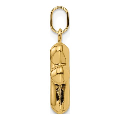 14K Yellow Gold Puffed Cross Pendant – view 3