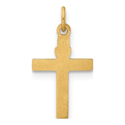 14K Yellow Gold Heart Cross Pendant – view 5