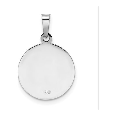 14K White Gold St Anthony Medal Pendant – view 5