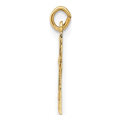 14K Yellow Gold Textured Cross Pendant – view 3