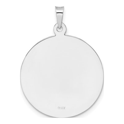 14K White Gold St Anthony Medal Pendant – view 5