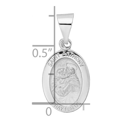 14K White Gold St. Anthony Medal Pendant – view 4