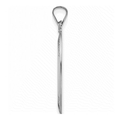 14K White Gold St Anthony Medal Oval Pendant – view 3