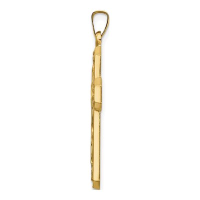 14K Yellow Gold Double Cross Scroll Pendant – view 3
