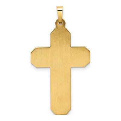 14K Yellow Gold Double Cross Scroll Pendant – view 5