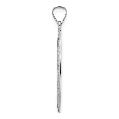 14K White Gold St Christopher Medal Oval Pendant – view 3