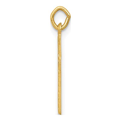 14K Yellow Gold Floral Cross Pendant – view 3