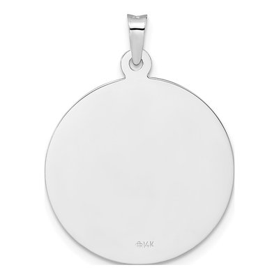 14K White Gold Saint Joseph Medal Round Pendant – view 5