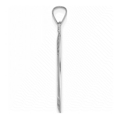 14K White Gold St Joseph Oval Medal Pendant – view 3