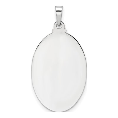 14K White Gold St Joseph Oval Medal Pendant – view 5