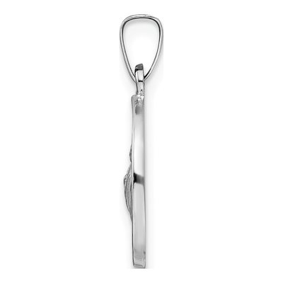 14K White Gold St Jude Thaddeus Medal Pendant – view 3