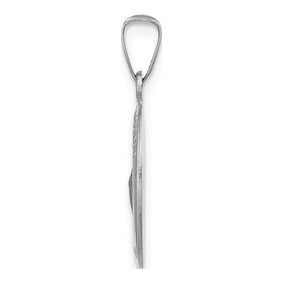 14K White Gold St Jude Thaddeus Oval Medal Pendant – view 3