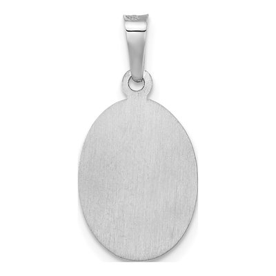 14K White Gold St Jude Thaddeus Oval Medal Pendant – view 5