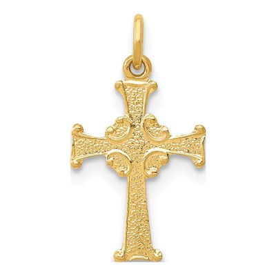 14K Yellow Gold Celtic Cross Pendant