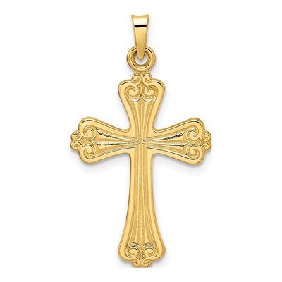 14K Yellow Gold Cross Pendant