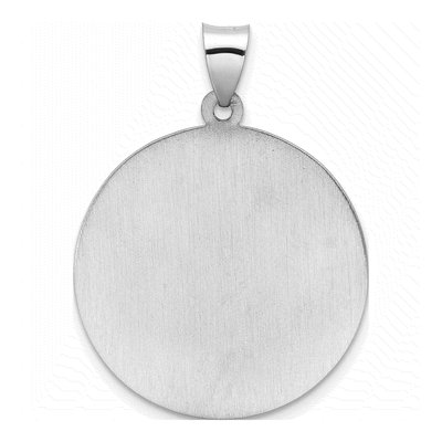 14K White Gold St Michael Medal Round Pendant – view 5