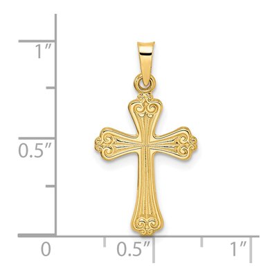 14K Yellow Gold Cross Pendant – view 4
