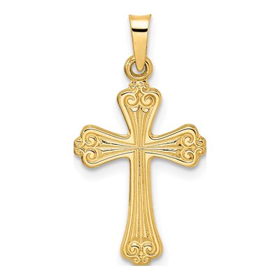 14K Yellow Gold Cross Pendant