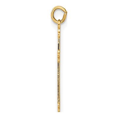 14K Yellow Gold Diamond-Shape Cross Pendant – view 3