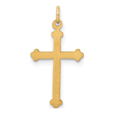 14K Yellow Gold Diamond-Shape Cross Pendant – view 5
