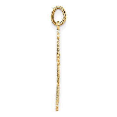 14K Yellow Gold Diamond-Shape Cross Pendant – view 3