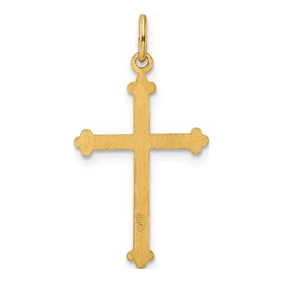 14K Yellow Gold Diamond-Shape Cross Pendant – view 5