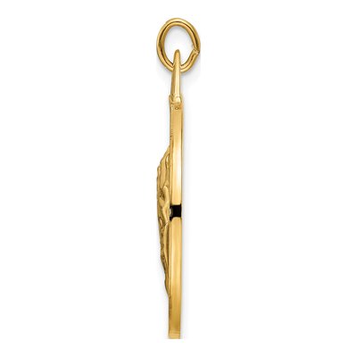14K Yellow Gold Praying Hands Serenity Prayer Pendant – view 3