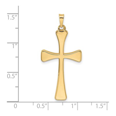 14K Yellow Gold Hollow Cross Pendant – view 4