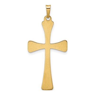 14K Yellow Gold Hollow Cross Pendant – view 5