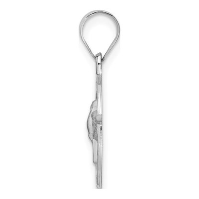 14K White Gold Holy Spirit Medal Pendant – view 3