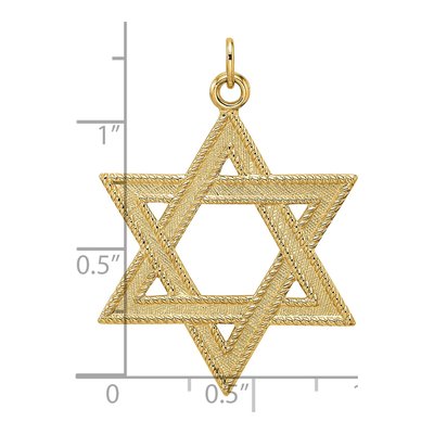 14K Yellow Gold Star of David Pendant – view 4