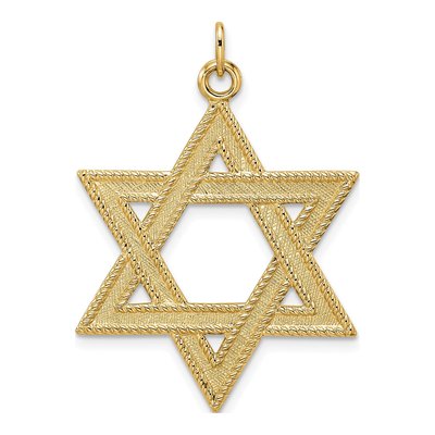 14K Yellow Gold Star of David Pendant