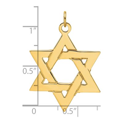 14K Yellow Gold Star of David Pendant – view 4