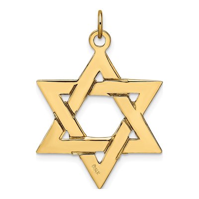 14K Yellow Gold Star of David Pendant – view 5