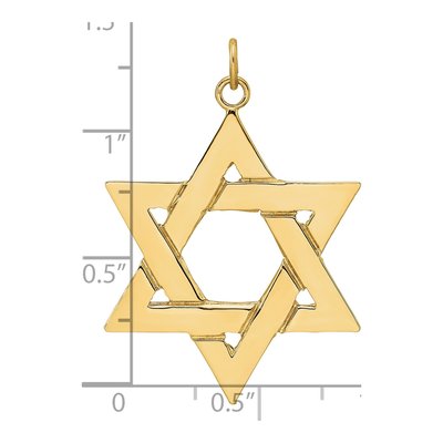 14K Yellow Gold Star of David Pendant – view 4