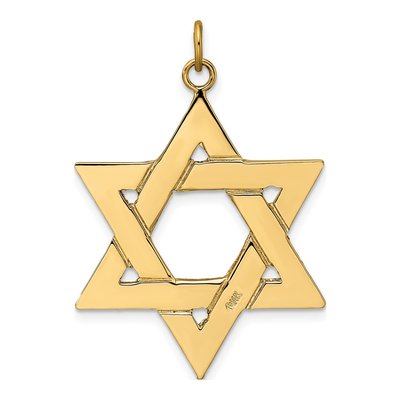 14K Yellow Gold Star of David Pendant – view 5