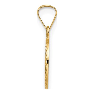 14K Yellow Gold Blue Enamel Star of David Pendant – view 3