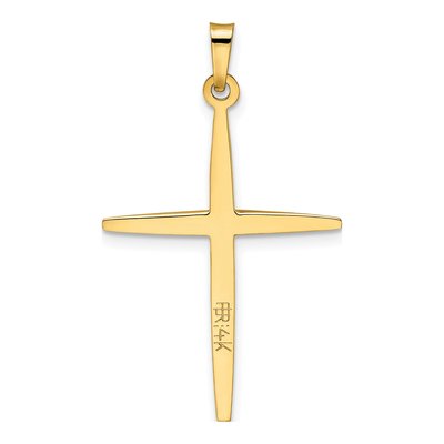 14K Two-Tone Gold Double Cross Pendant – view 5