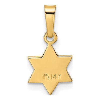 14K Yellow Gold Star of David Pendant – view 5