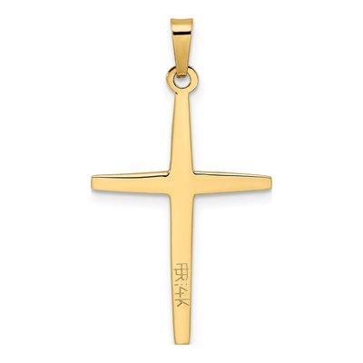 14K Two-Tone Gold Double Cross Pendant – view 5