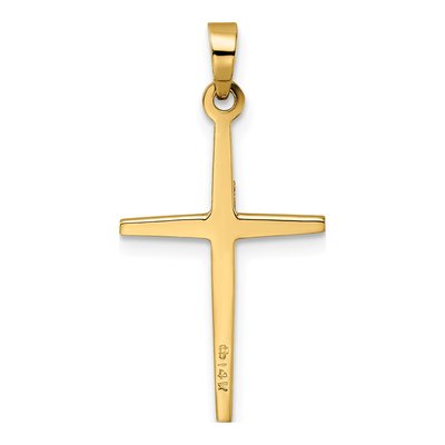 14K Two-Tone Gold Double Cross Pendant – view 5