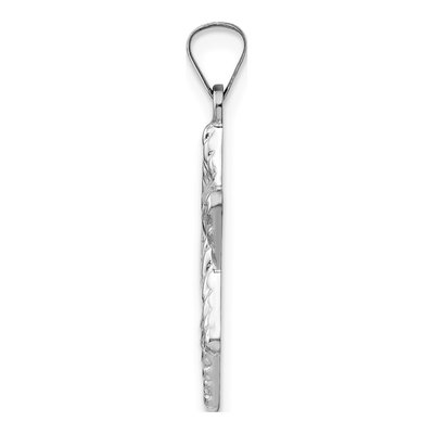14K White Gold Star of David Pendant – view 3