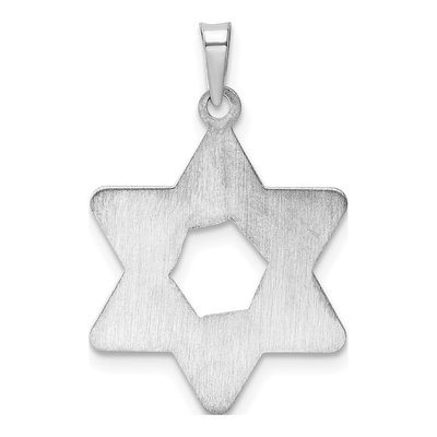 14K White Gold Star of David Pendant – view 5